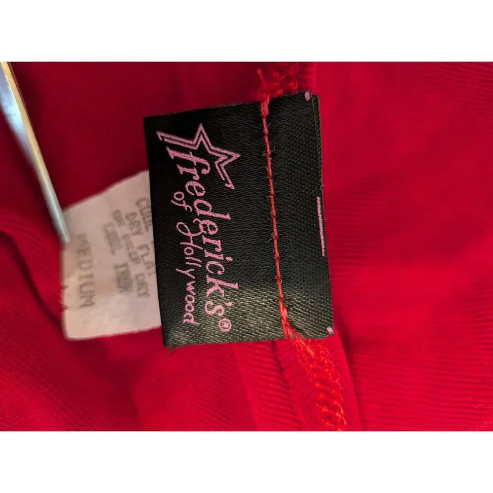 Vintage Y2K Frederick’s of Hollywood Red Two Piece Mini Skirt Set Size S/M - Picture 4 of 11